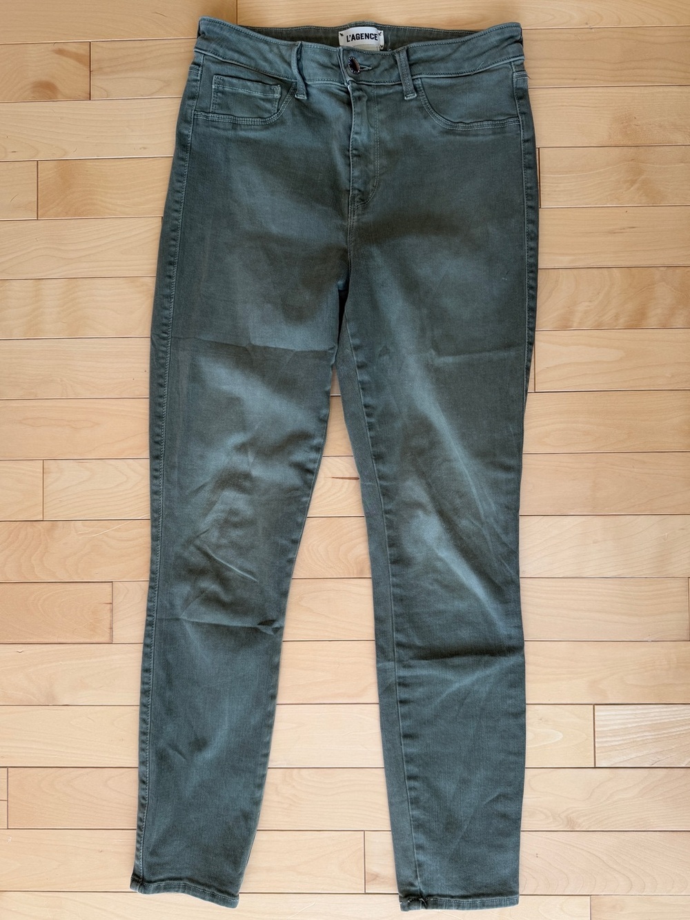L'Agence Margot Womens Jeans Skinny High Rise Size 29 Green